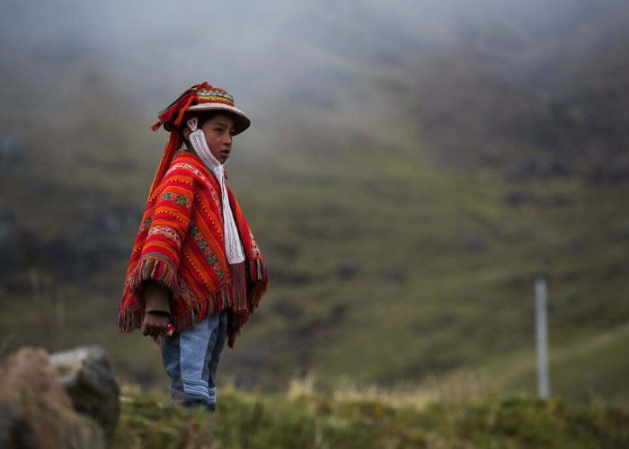 Peruvian poncho boy