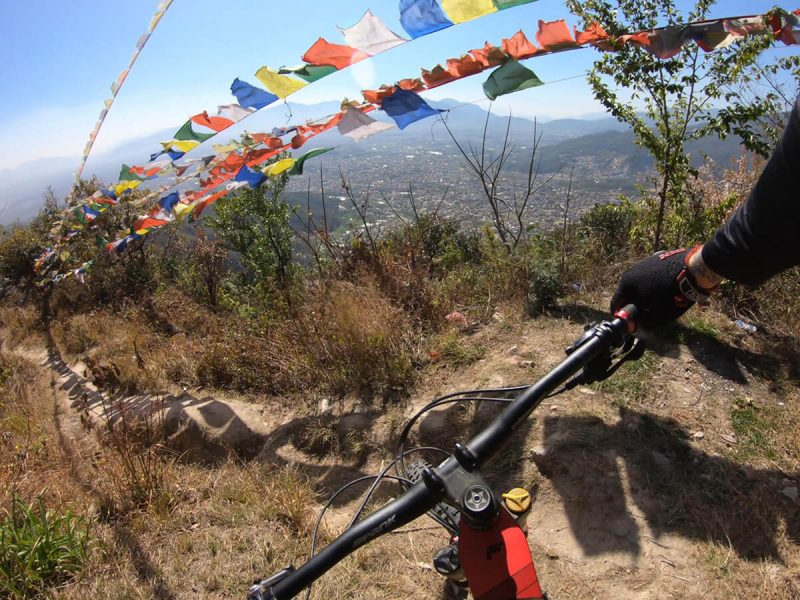 mountain biker in nepal